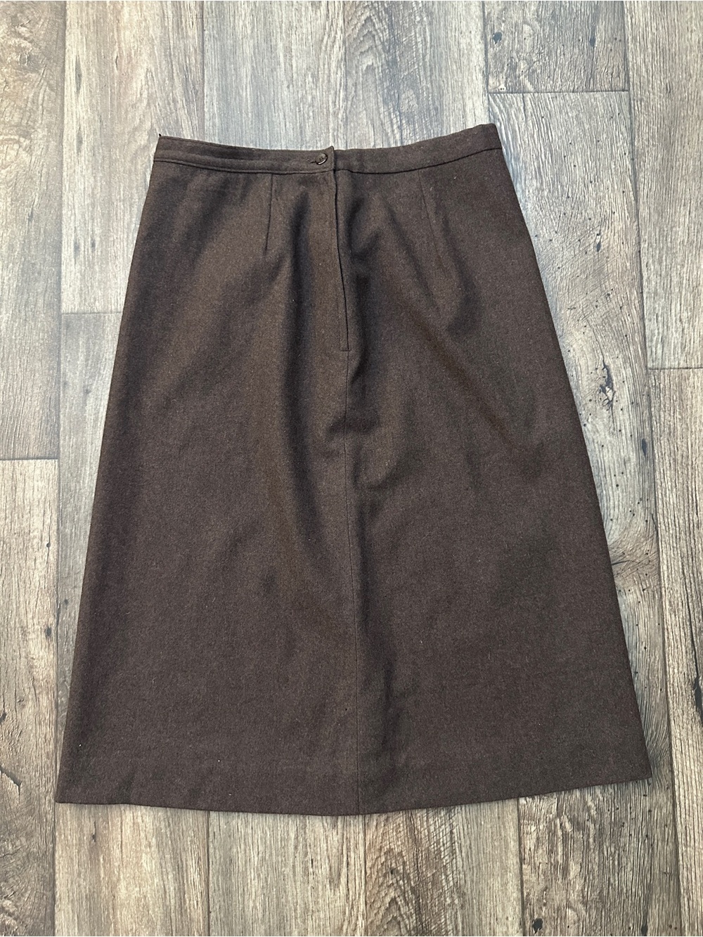 Vintage 70s Pendleton Pure Wool Classic Academia A-line skirt Sz 16 Brown